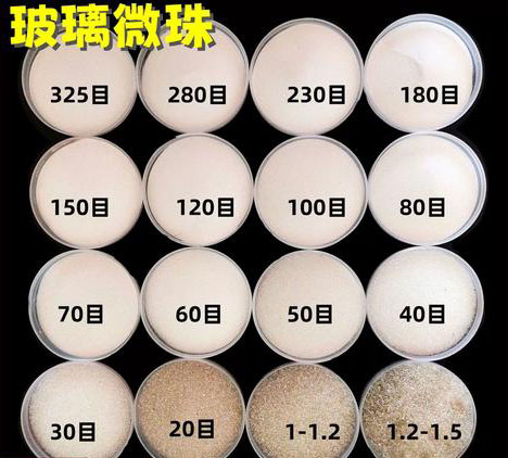 海宇玻璃微珠目数-粒径-适用场景完整对照表